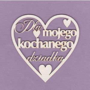 Tekturka Crafty Moly Ramka Serce dla mojego Kochanego Dziadka G4